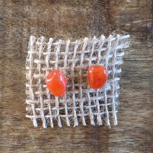 Carnelian Agate - Stud Earrings